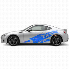 Kit de décalcomanies latérales en vinyle éclaboussures de boue et texte personnalisé pour Subaru BRZ_2