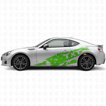 Kit de décalcomanies latérales en vinyle éclaboussures de boue et texte personnalisé pour Subaru BRZ_3