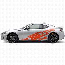 Kit de décalcomanies latérales en vinyle éclaboussures de boue et texte personnalisé pour Subaru BRZ_4