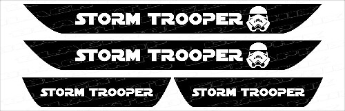 Autocollants en vinyle pour seuil de porte Storm Trooper pour Dodge Charger 2006-2017