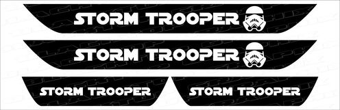 Autocollants de seuil de porte en vinyle Dodge Charger Storm Trooper 2006+ 2017 2016 2015 2014