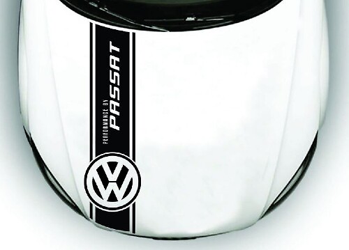 Autocollant vinyle bande de capot Racing pour Volkswagen Passat