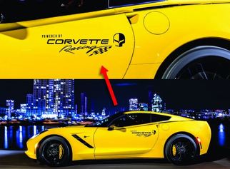 Corvette Racing 1 paire logo Vinyl Graphic Stickers C3 C4 C5 C6 C7 ZO6 ZR1 Stingray