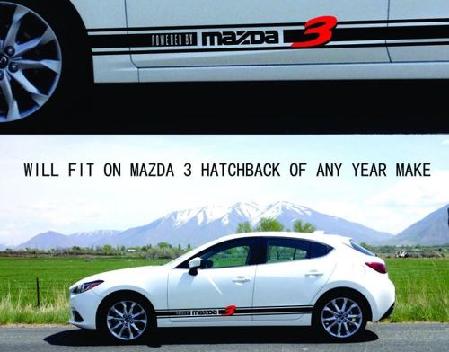 Rock Panel Decal Stripes Compatible avec MAZDA 3 Sports Hatchback 2006 2007 2008 2009 à 17