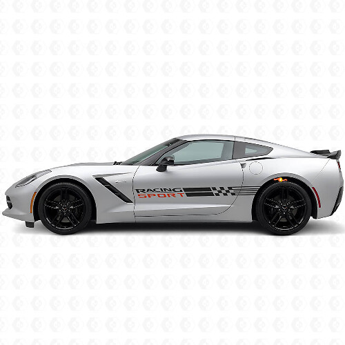 Set de décalcomanies vinyle bandes latérales sportives Racing pour Chevy Corvette