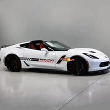 Ensemble d'autocollants vinyle bande latérale sport de course pour Chevy Corvette_2