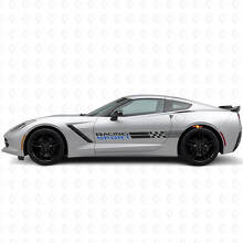 Set de décalcomanies vinyle bandes latérales sportives Racing pour Chevy Corvette_2