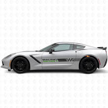 Set de décalcomanies vinyle bandes latérales sportives Racing pour Chevy Corvette_3