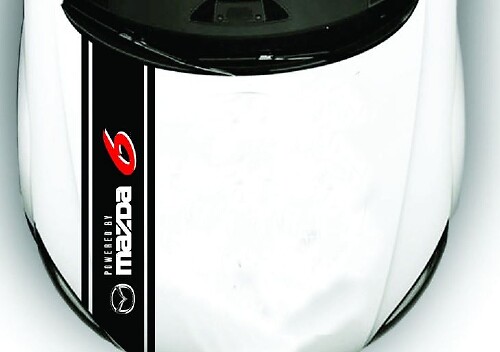 Autocollant en vinyle bande capot Powered by Mazda pour Mazda 6 2009-2017