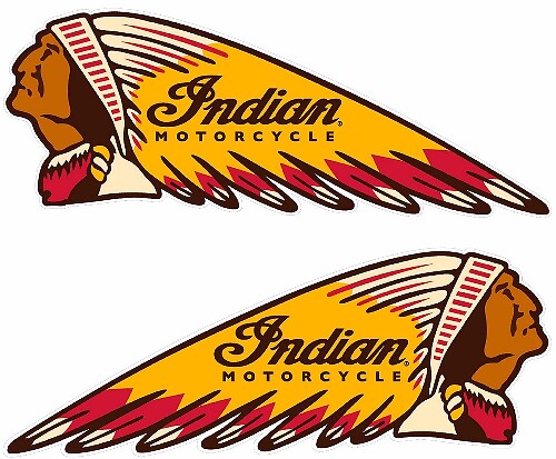 Autocollant en vinyle style Plume de guerre Indian Motorcycle