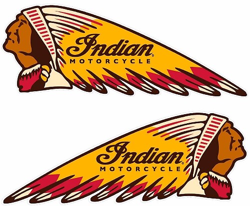 Autocollant en vinyle style Plume de guerre Indian Motorcycle