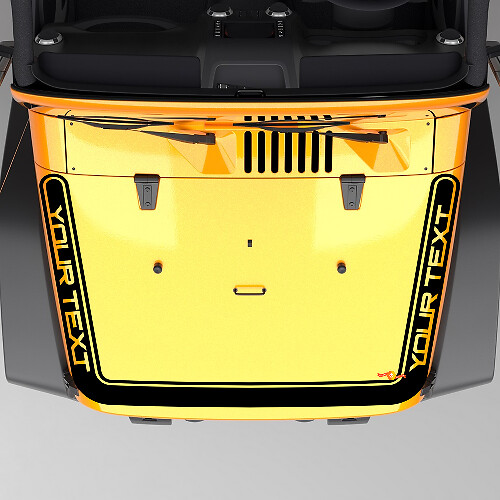 Bande de périmètre Autocollant en vinyle pour capot Jeep Wrangler Gladiator