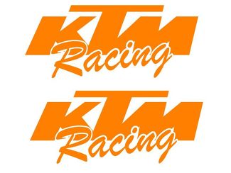 2 autocollant autocollant KTM Racing ORANGE moto mx 50 65 125 250 350 450 300 sx xc sxf