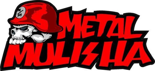 Paire d’autocollants vinyle logo crâne style Metal Mulisha