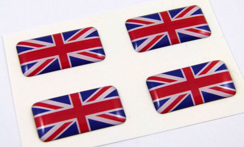 Ensemble de mini décalcomanies bombées de Grande-Bretagne 4 emblèmes Autocollants de bateau de vélo de voiture britannique