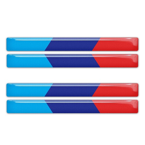 Set d'autocollants vinyle 3D bombés de couleur BMW M-Style Performance
