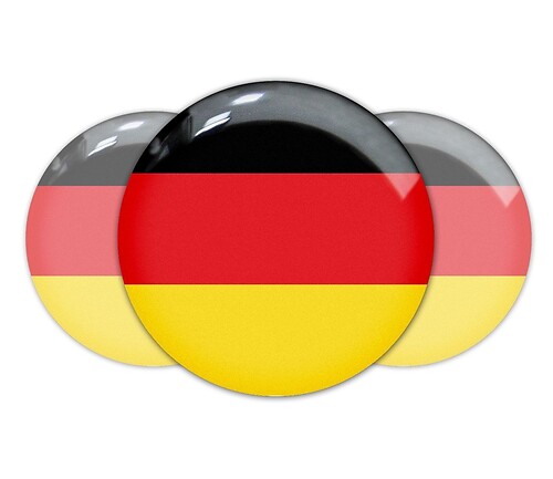Emblème Bombé Drapeau Allemand Badge Universel