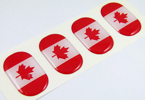 Canada Drapeau 3D Badge Universel