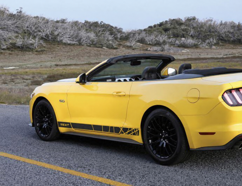 TEXT Accent Stripes Latéral Autocollant vinyle pour Ford Mustang