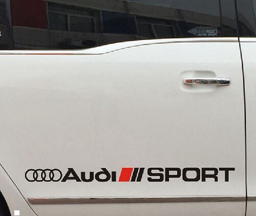 Autocollant vinyle de bas de caisse Audi Sport Racing pour Audi