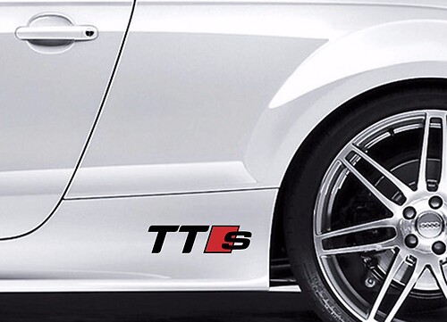 2X AUDI TTS Vinyl body Decal autocollant Sport Racing emblème logo qualité supérieure

