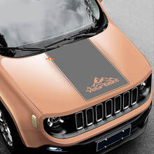Autocollant en vinyle capot Blackout Mountains pour Jeep Renegade_2