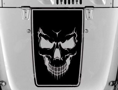 Hood Blackout Skull Evil vinyle autocollant pour Jeep Wrangler JK TJ LJ