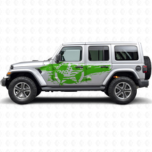 Kit d'autocollants vinyle côté étoile drapeau USA usé pour Jeep Wrangler_3