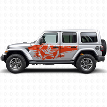 Kit d'autocollants vinyle côté étoile drapeau USA usé pour Jeep Wrangler_4
