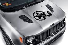Autocollant de capot étoile XJ de style en détresse pour Jeep XJ Cherokee fabriqué aux États-Unis
 2
