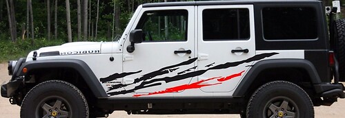 Autocollant vinyle latéral anti-boue pour Jeep Wrangler