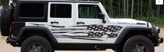 Drapeau américain en détresse, déchirure, déchirure, ensemble de décalcomanies pour le corps Universel pour Jeep JK XJ