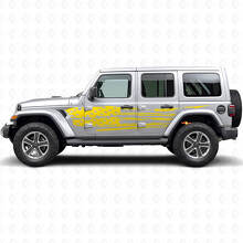 Ensemble d’autocollants latéraux en vinyle drapeau américain vieilli pour Jeep Wrangler_5
