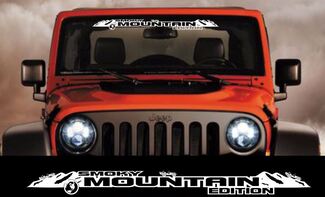 Autocollant de bannière de pare-brise Smoky Mountain Edition pour jeep wrangler autres