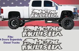 2 décalcomanies en vinyle Mulisha en métal Gmc Chevy Ford F250 F350 Superduty Diesel Trucks