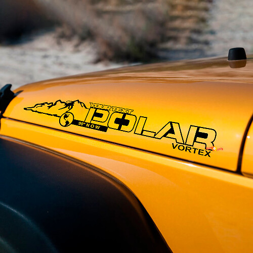 Autocollants en vinyle Polar Vortex pour capot Jeep Wrangler JK JKU