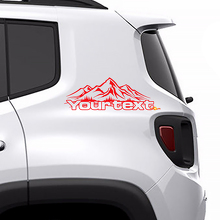 Autocollants en vinyle Montagnes arrière pour Jeep Renegade_3