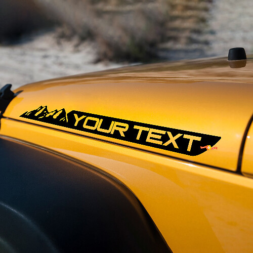 Style Montagne avec Autocollant Vinyle Personnalisé pour Capot Jeep Wrangler