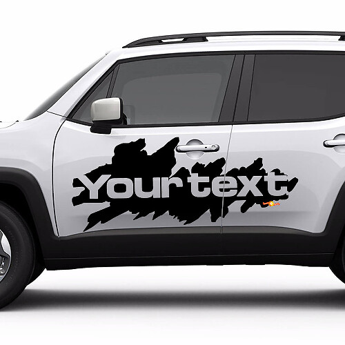 Autocollant en vinyle latéral style éclaboussures de boue pour Jeep Renegade