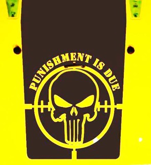 Jeep Wrangler Blackout The Punisher 4 Autocollant de capot en vinyle JK JKU LJ TJ