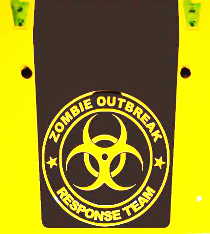 Autocollant en vinyle capuche Blackout Zombie Outbreak Response Team pour Jeep Wrangler
