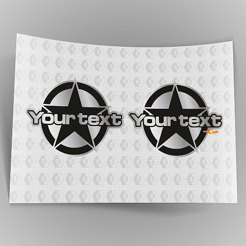 Autocollants en vinyle avec lettres étoiles pour Jeep Renegade