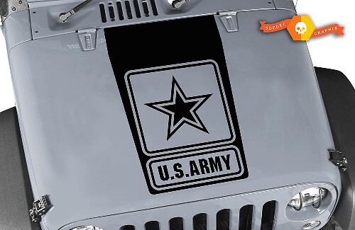 Déco vinyle capot étoile de l'armée américaine pour Jeep Wrangler JK JKU TJ LJ