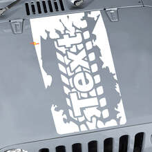 Lettrage personnalisé de bande de roulement de pneu Autocollant vinyle pour capot pour Jeep Wrangler_2