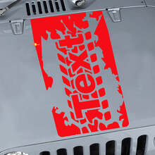 Lettrage personnalisé de bande de roulement de pneu Autocollant vinyle pour capot pour Jeep Wrangler_3