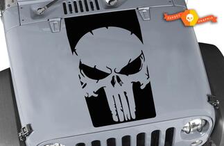 Autocollant de capot en vinyle Jeep Wrangler The Punisher 3 LJ TJ JK JKU