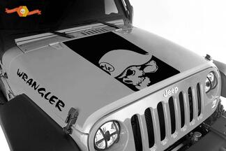 Jeep Wrangler Blackout métal mulisha tête 3 pc ensemble vinyle capot décalcomanies JK JKU LJ