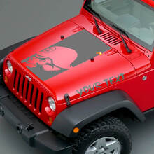 Autocollant Vinyle Tête Metal Mulisha Noir pour Jeep Wrangler_2