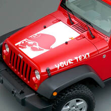 Autocollant Vinyle Tête Metal Mulisha Noir pour Jeep Wrangler_3