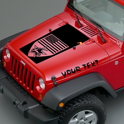 Autocollants en vinyle insigne américain pour capot Jeep Wrangler JK JKU LJ TJ